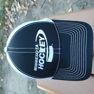 Minnesota Hockey Embroidered Logo Trucker Mesh Strap-on Hat Cap